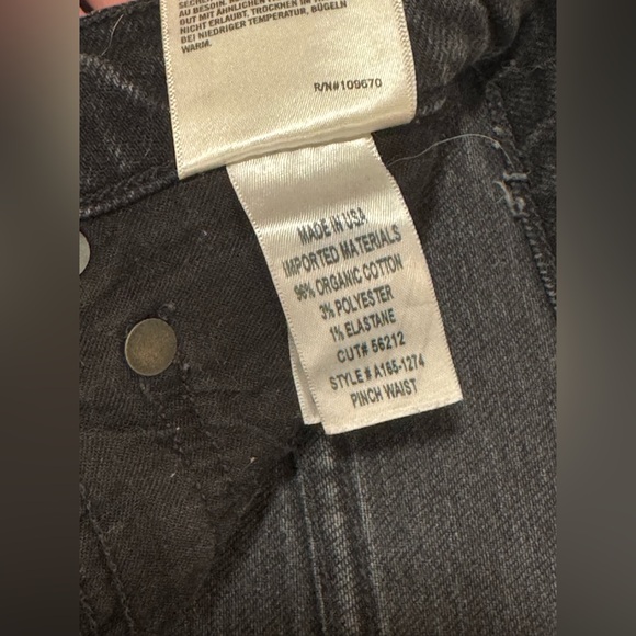 AGOLDE Pinch Waist Skinny Jeans - vintage black wash - size 24 - Picture 5 of 8